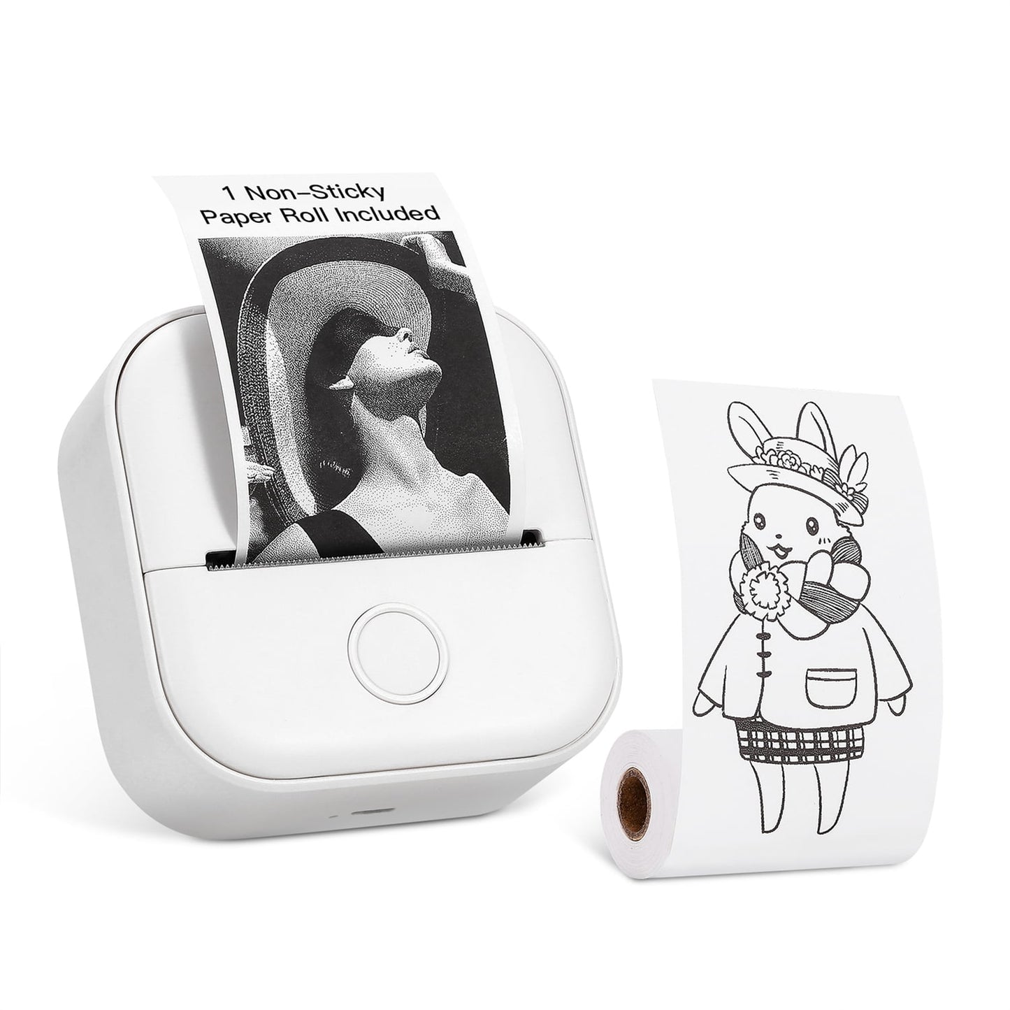 Mini Sticker Printer Phomemo T02 Thermal Portable Inkless Pocket Phone Printer Compatible with Android iOS Instantly Print Fun