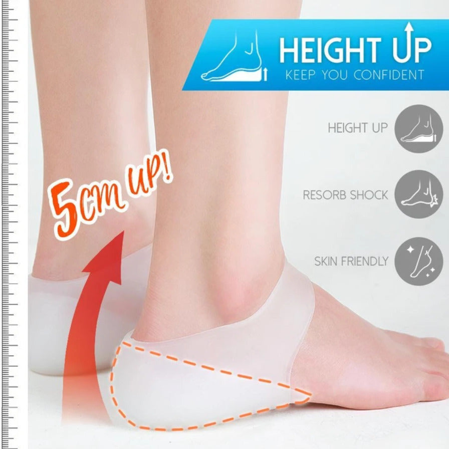 EiD 2cm 3cm 4cm Silicone Invisible Height Increase Insole Height Lift Taller 2in1 Soft Sock Shoes Pad for Men Women dropshipping