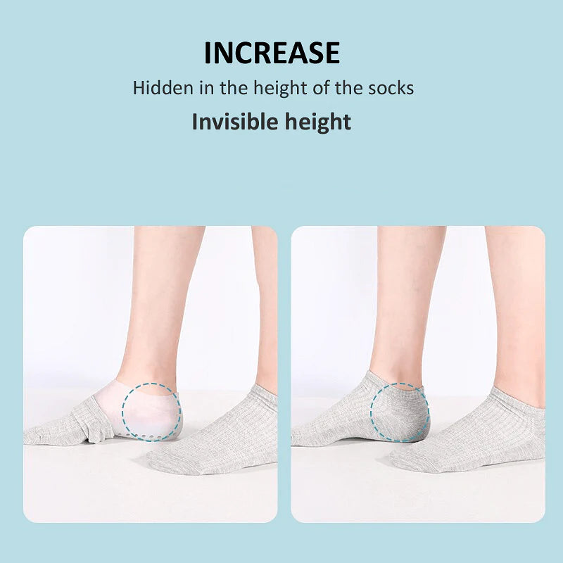 EiD 2cm 3cm 4cm Silicone Invisible Height Increase Insole Height Lift Taller 2in1 Soft Sock Shoes Pad for Men Women dropshipping