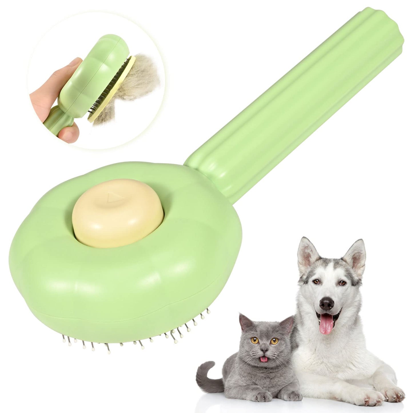 Pet Grooming Needle Brush Magic Massage Comb Hair Remover Pets General Supplies with Pet Nail Clippers For Cat Dog Cleaning Care